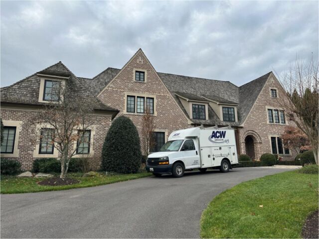 Truck in front of home